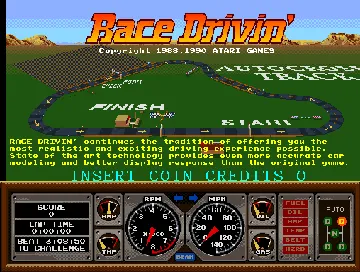 Race Drivin' (compact, British, rev 4) screen shot title